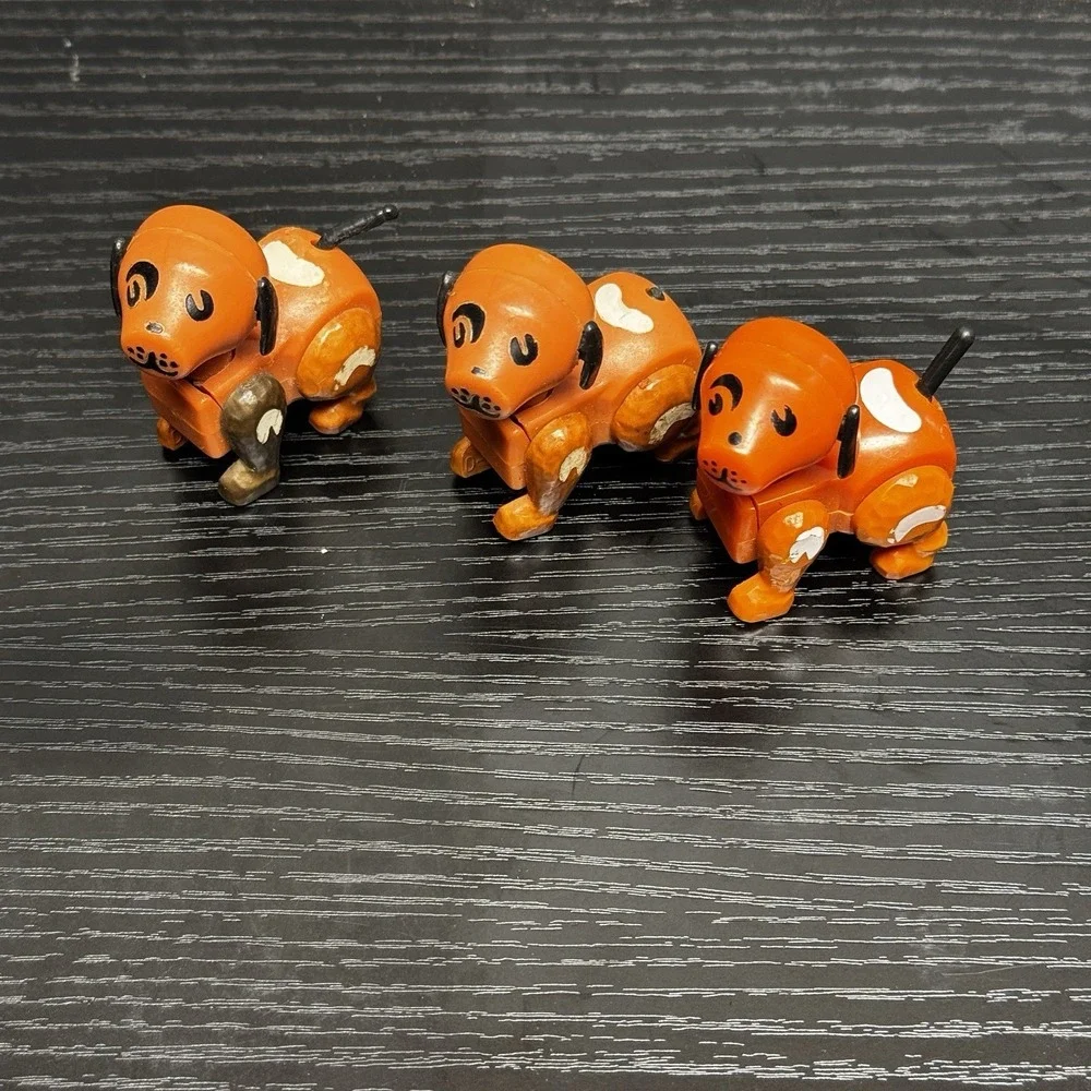 Lot Of 3 Vintage 1967 Fisher Price FAMILY FARM #915 Little People BROWN DOG